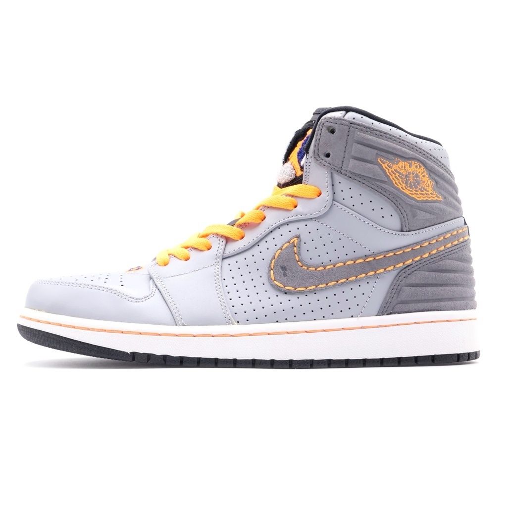 NIKE (ナイキ) 【観賞用2012年製】AIR JORDAN 1 RETRO 93 エアジョーダン1 レトロ 93 ハイカットスニーカー グレー/オレンジ US9/27cm 580514-045