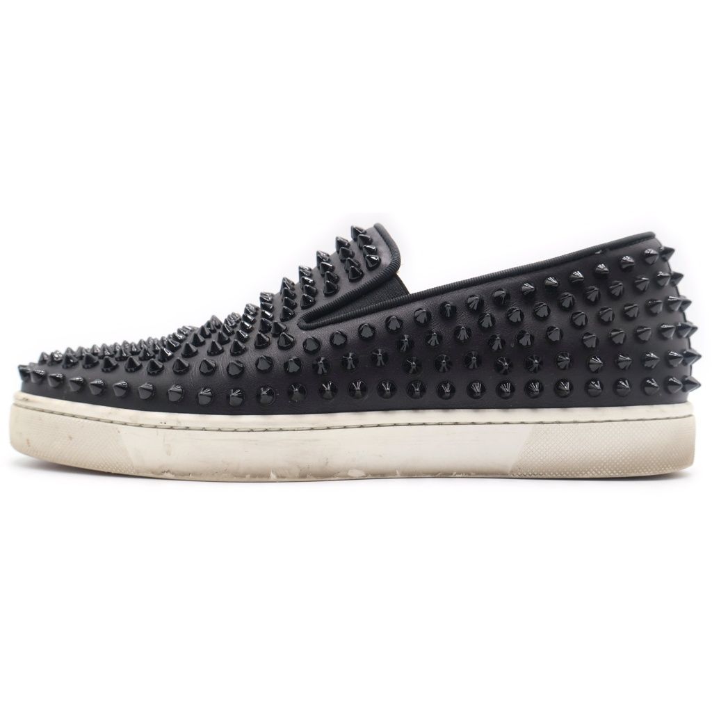 CHRISTIAN LOUBOUTIN (クリスチャンルブタン) スパイクスタッズ ローカットシューズ スリッポン ブラック