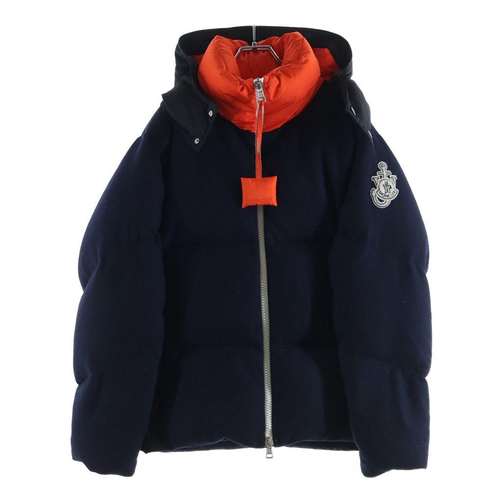 MONCLER (モンクレール) 20AW ×JW Anderson STONOR ジェイダブリューアンダーソン ウール ダウンジャケット ネイビー/オレンジ F209E1A51600