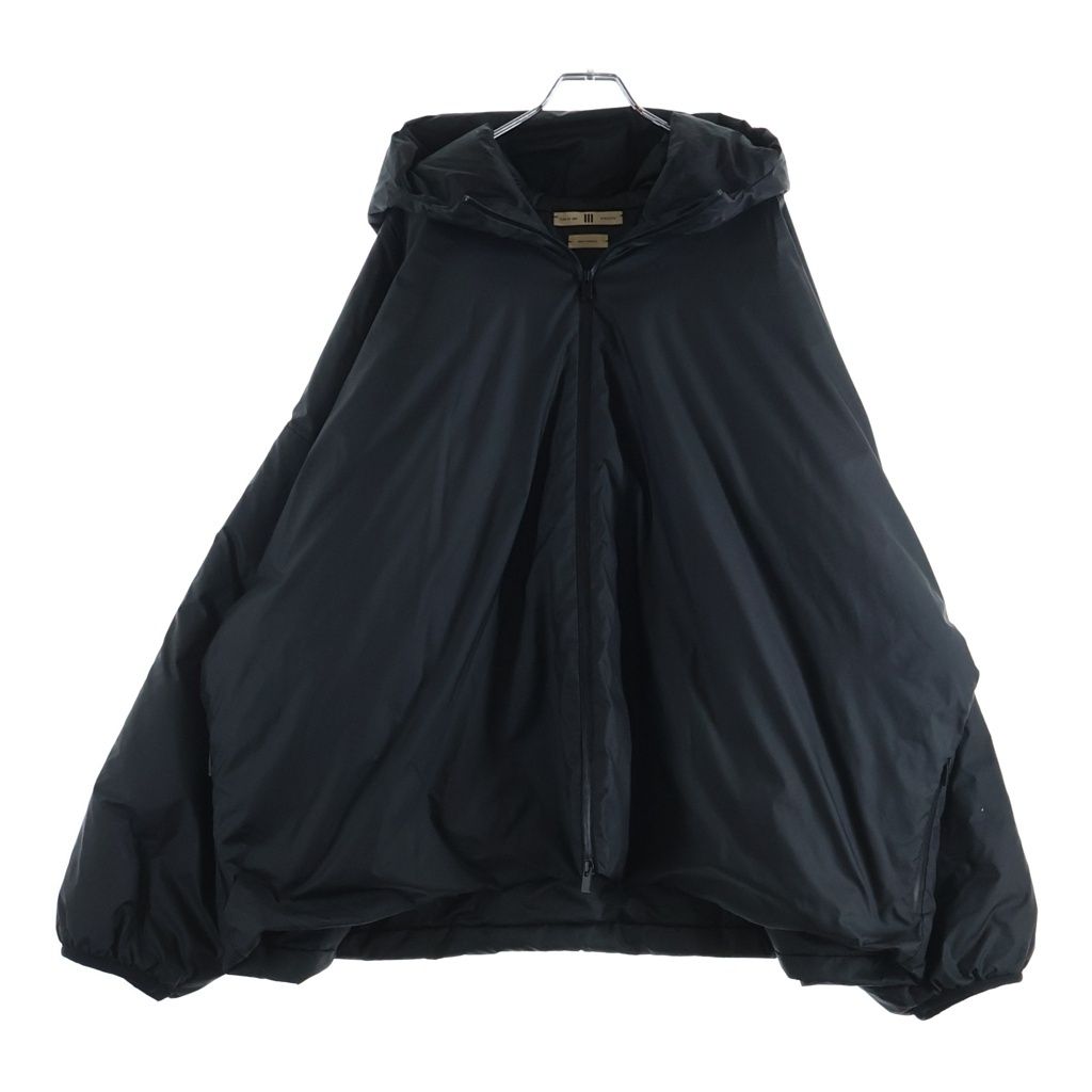 adidas (アディダス) 23AW ×ATHETHICS PUFFER JACKET フィアオブゴッド アスレチックス パファー フーデッドジップアップ中綿ジャケット ブラック IS5298