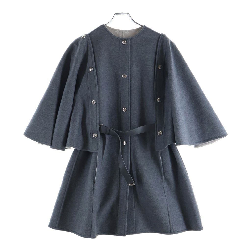 LOUIS VUITTON (ルイヴィトン) 24AW ダブルフェイス ケープ ラップコート レディース グレー RW242WW QWE FRCO32