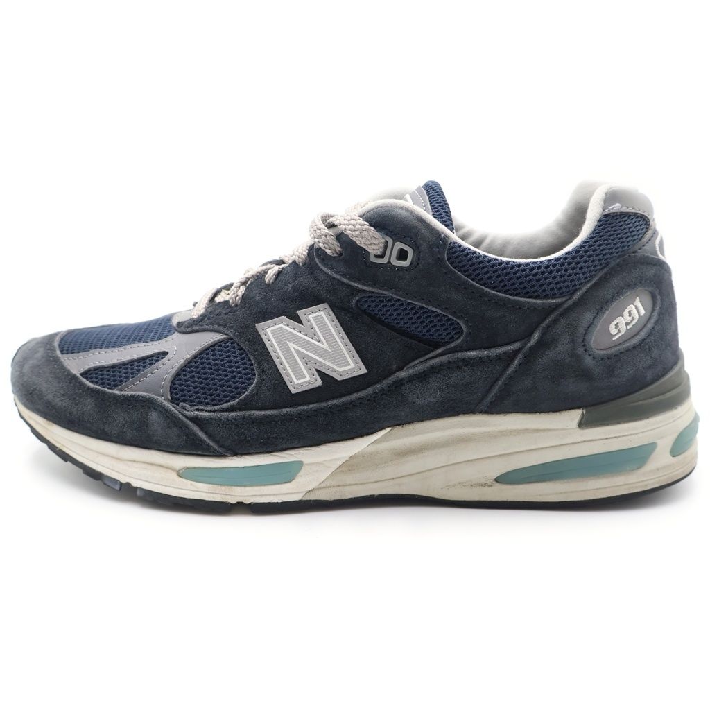 New Balance (ニューバランス) U991NV2 スウェード ローカットスニーカー ネイビー