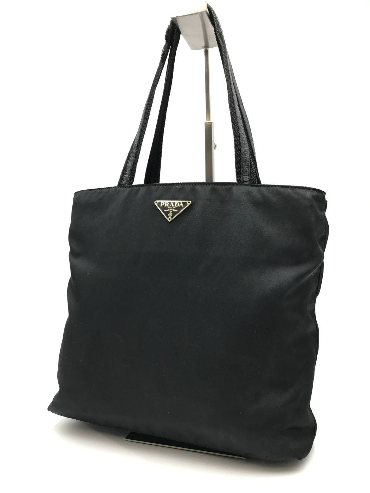 PRADA プラダ ハンドバッグ ミニトート テスートナイロン×レザー 三角 