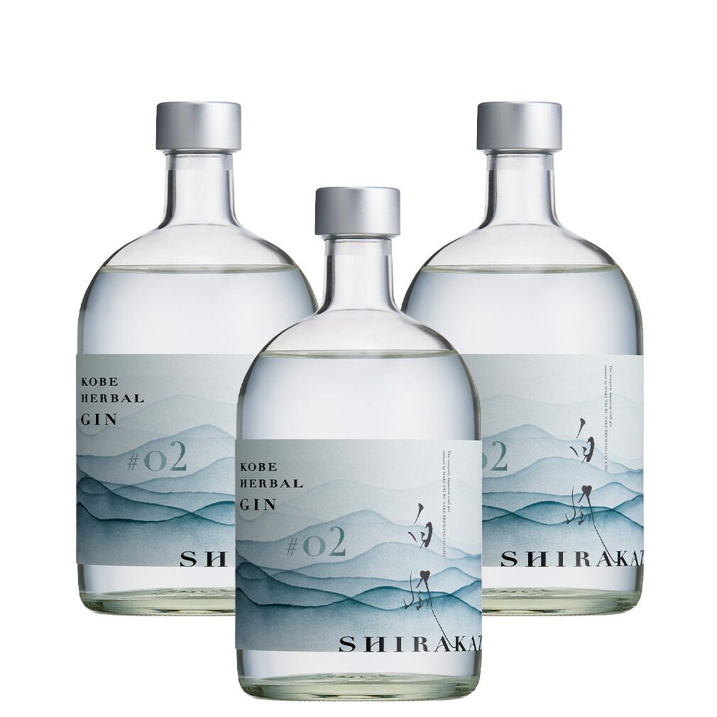 スピリッツ 白鶴 KOBE HERBAL GIN 白風 #2 化粧箱入り 700ml 計3本