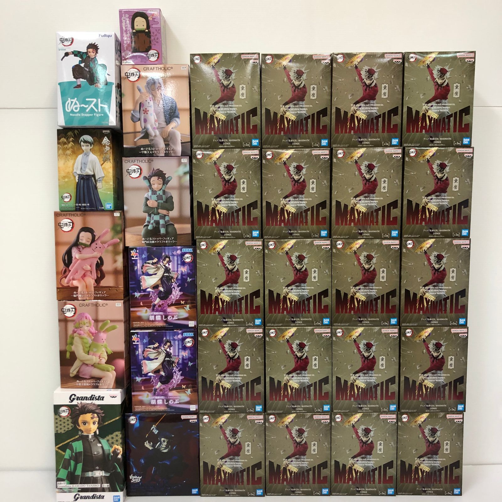 ▲【2個口発送】鬼滅の刃 フィギュア まとめ ※箱ダメージ品含む 未開封品 smkmt096693