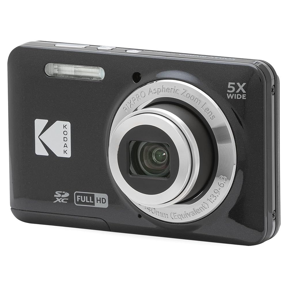 KODAK PIXPROフレンドリーズーム FZ55-BK 16MPデジタルカメラ5倍光学ズーム28mm広角と2.7インチLCDスクリーン付き