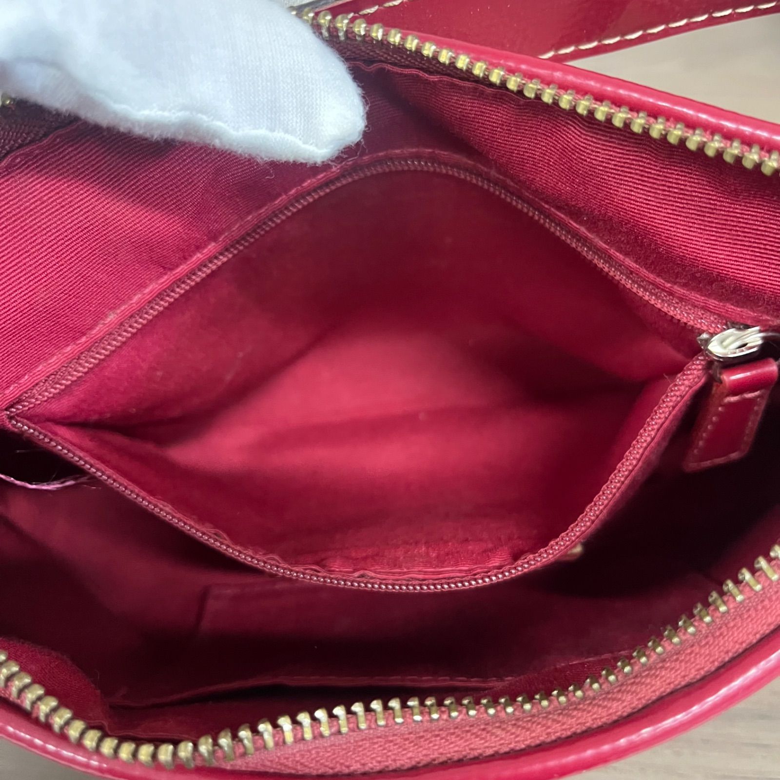 o) COACH コーチ ジグネチャー ストライプ デミ クロス ボディ バッグ