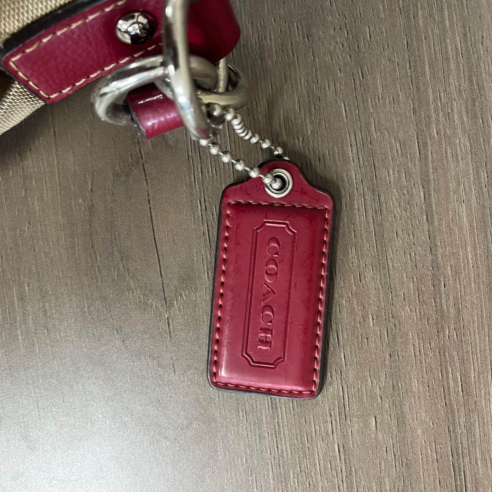 o) COACH コーチ ジグネチャー ストライプ デミ クロス ボディ バッグ