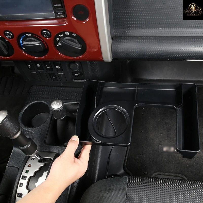 トヨタ FJクルーザー 2007-21用 カーセンターコンソールギア収納ボックス 収納ボックス インテリア収納ボックス ABS ブラック カーモディフ