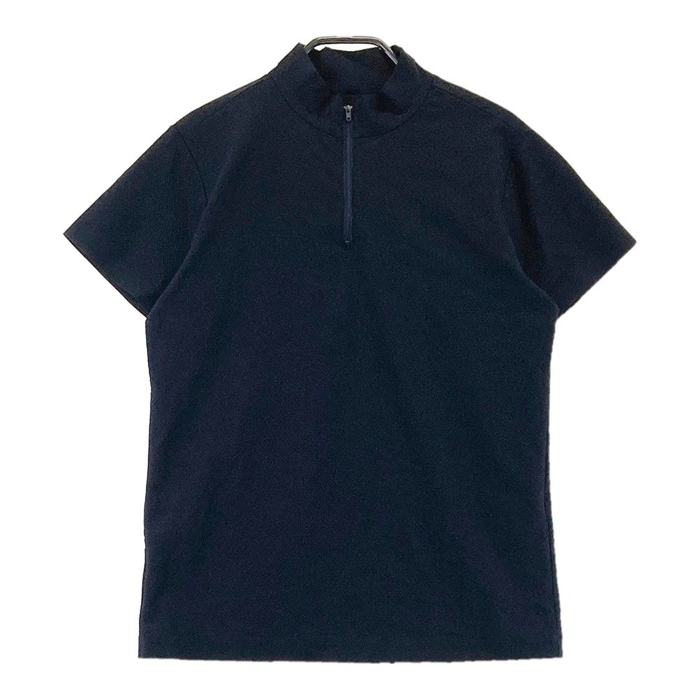 サイズ：2 PGG PEARLY GATES パーリーゲイツ 2024年 半袖ハーフジップTシャツ ネイビー系 [240101691478] ゴルフウェア レディース ストスト