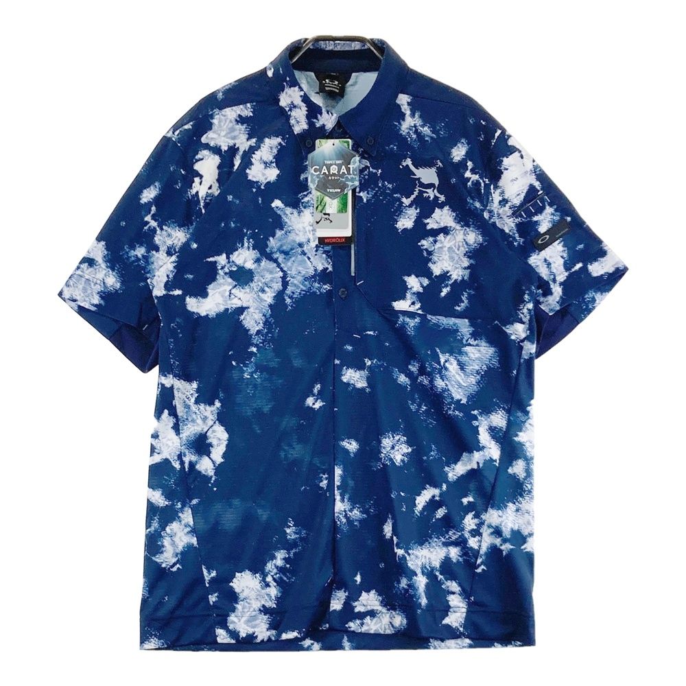 サイズ：XL OAKLEY オークリー FOA403517 半袖ポロシャツ 総柄 ネイビー系 [240101705517] ゴルフウェア メンズ ストスト