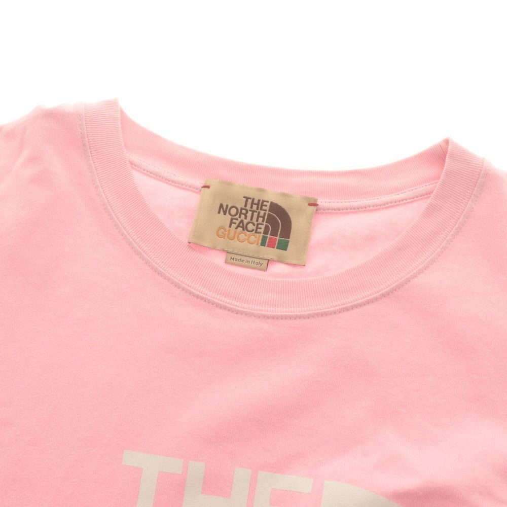 THE NORTH FACE x GUCCI Tシャツ ピンク □ グッチ×ノースフェイス GUCCI × THENORTHFACE Tシャツ 半袖
