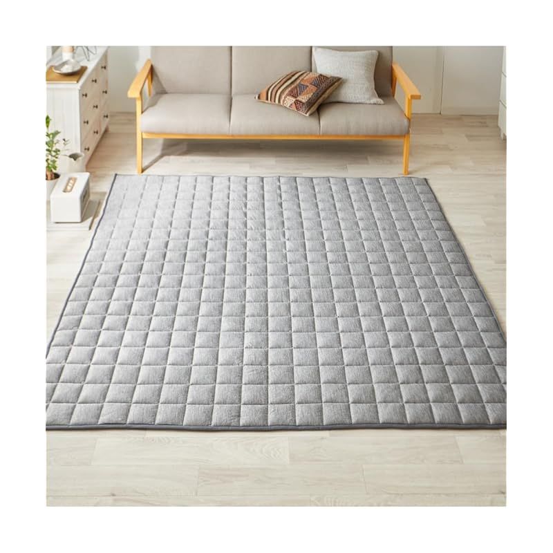 [ニッセン] 洗える接触冷感キルトラグ｜シャビーシックカラー グレー 約130×185(15mm) 7,817円