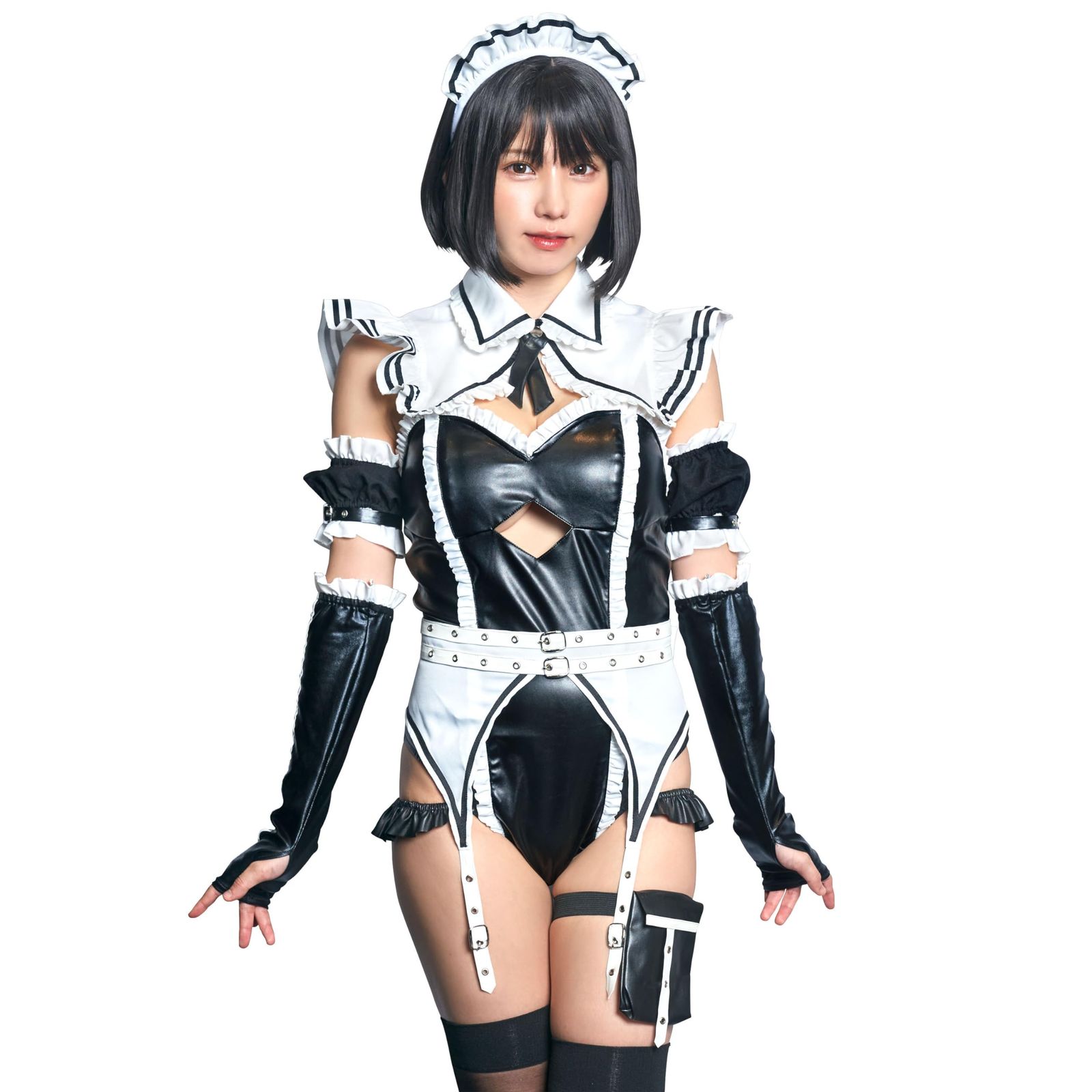 クリアストーン(Clearstone) サイバーイリス コスプレ ハロウィン レオタードメイド レディース ブラック