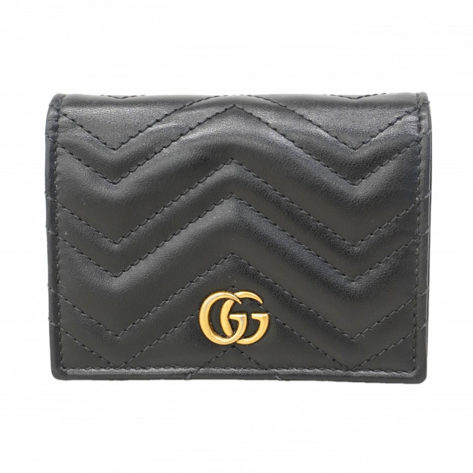 グッチ(Gucci) グッチ 財布 GGマーモント 466492 レザー ブラック レディース