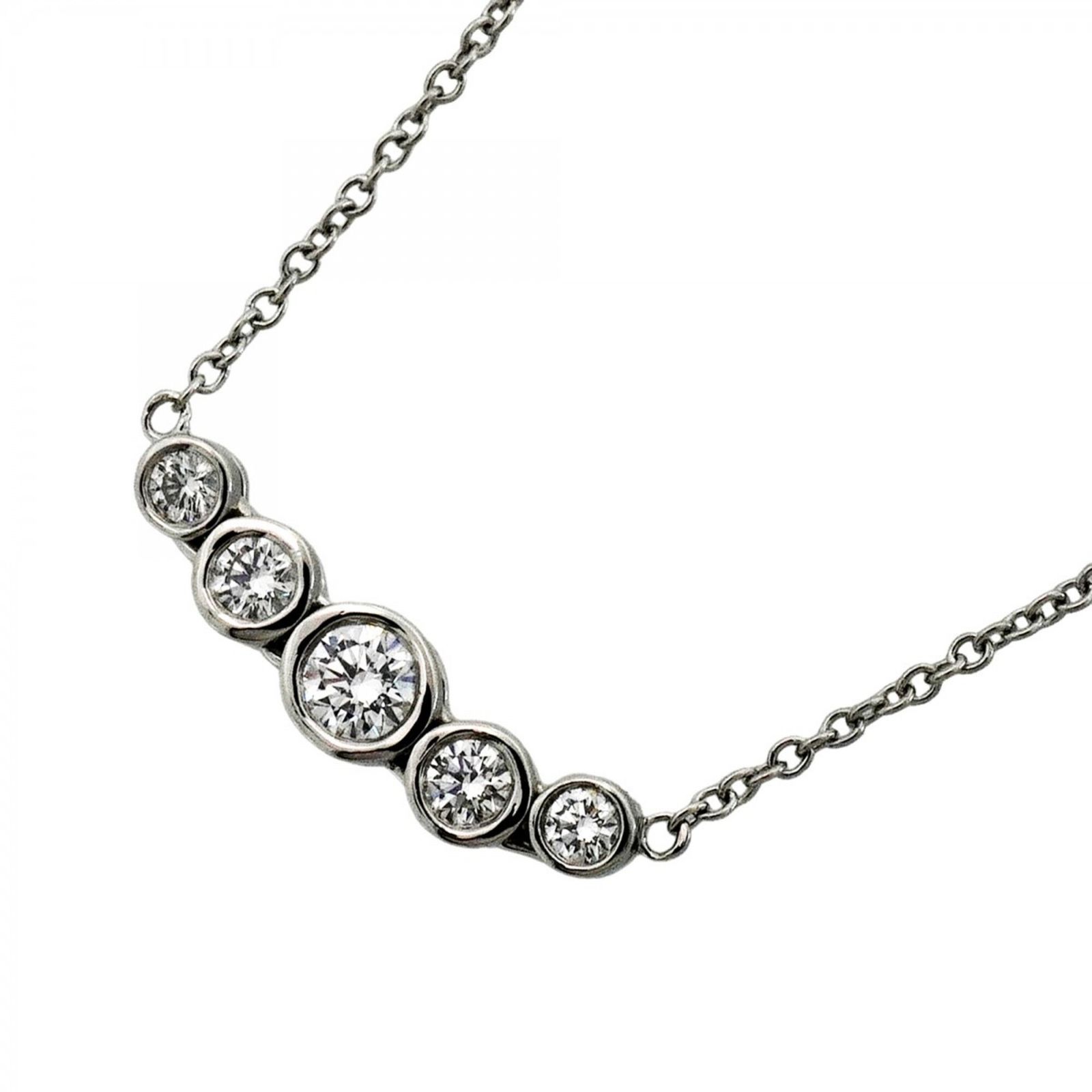 ティファニー(Tiffany) ティファニー ネックレス ジャズ グラジュエイテッド 5PD Pt950 プラチナ ダイヤモンドレディース