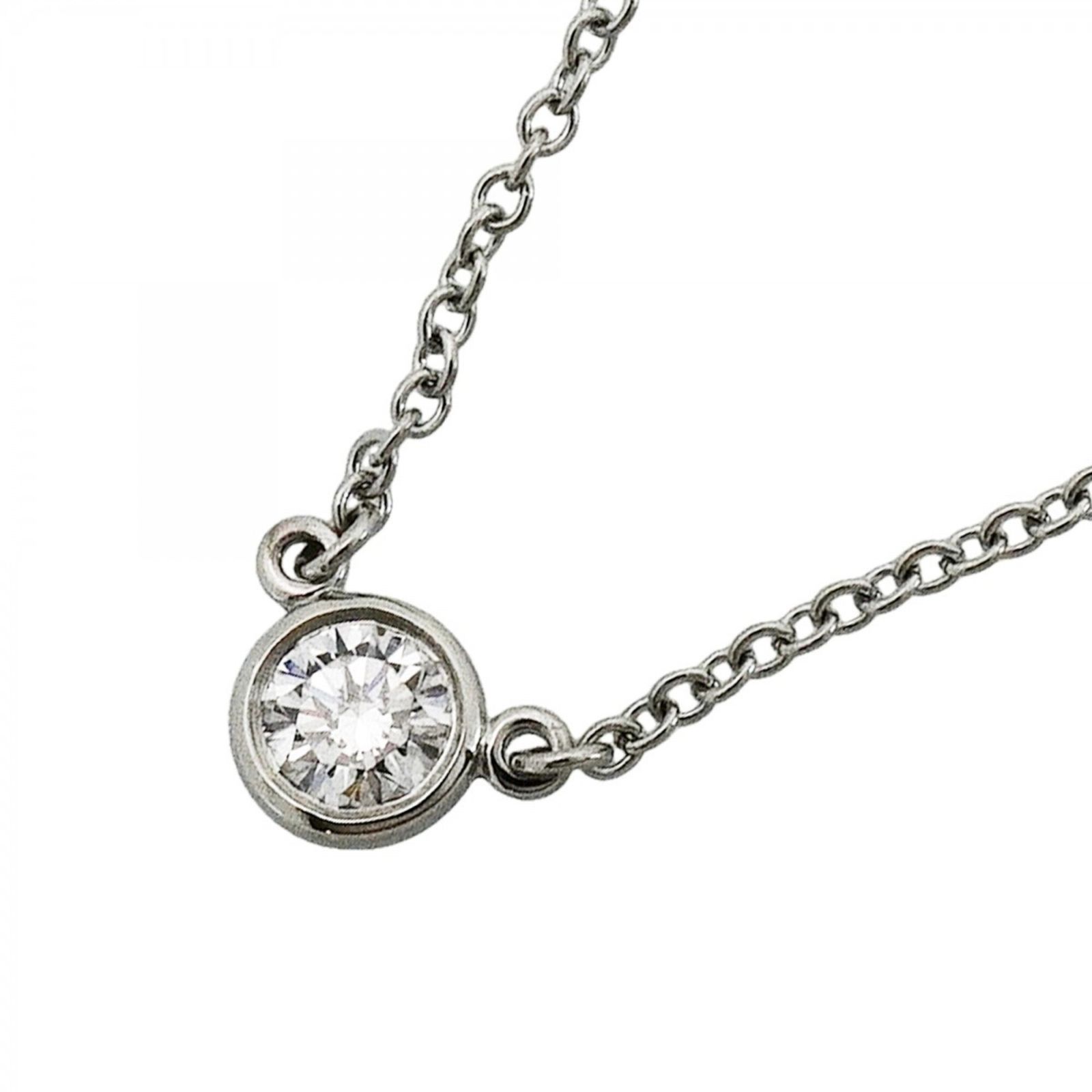 ティファニー(Tiffany) ティファニー ネックレス バイザヤード 1PD Pt950 プラチナ ダイヤモンドレディース