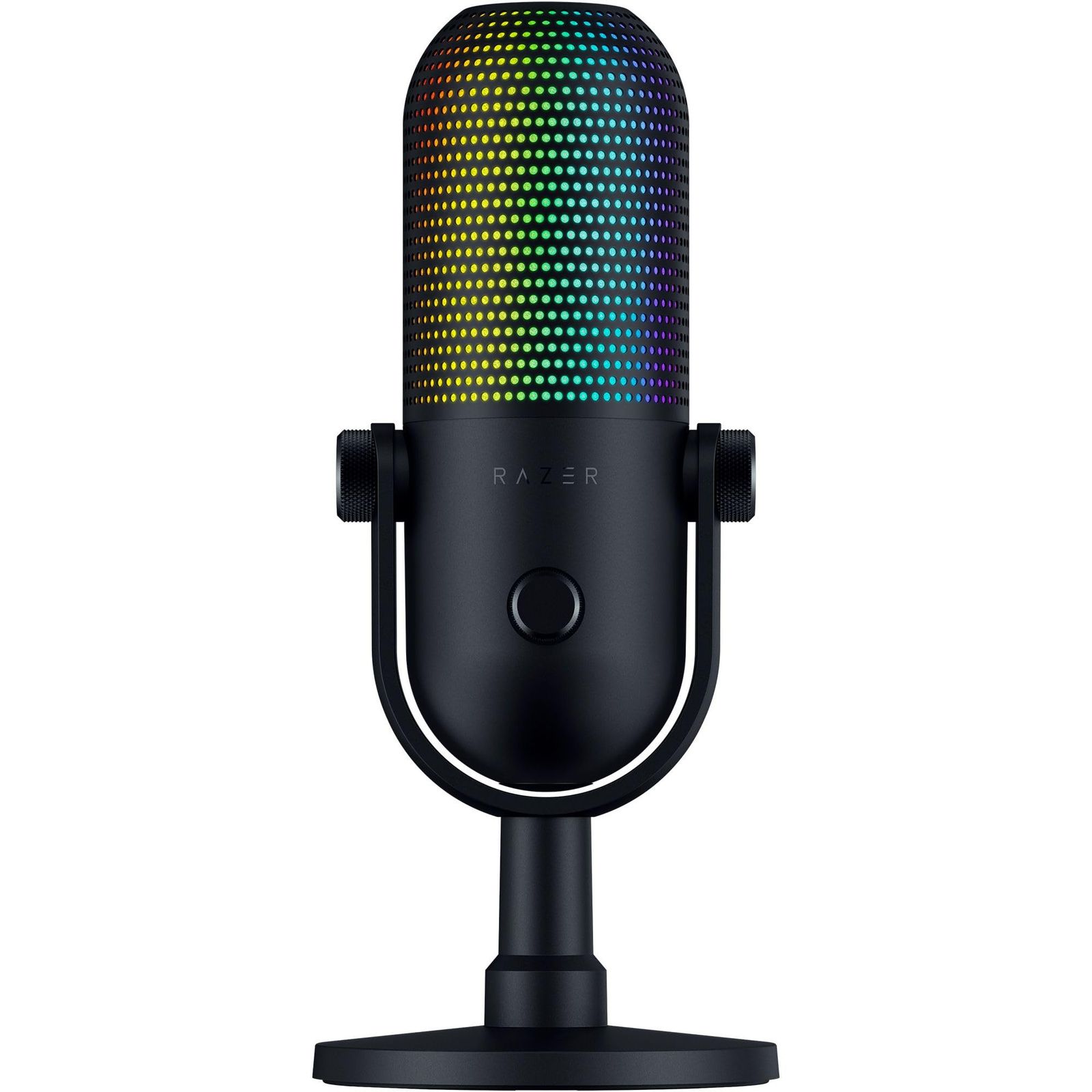 Razer レイザー Seiren V3 Chroma コンデンサーマイク マルチファンクション タップ式ミュートセンサー ゲーミングマイク USB マイク 配信 セイレン ブイスリー クローマ 【日本正規代理店保証品】 [ブラック]
