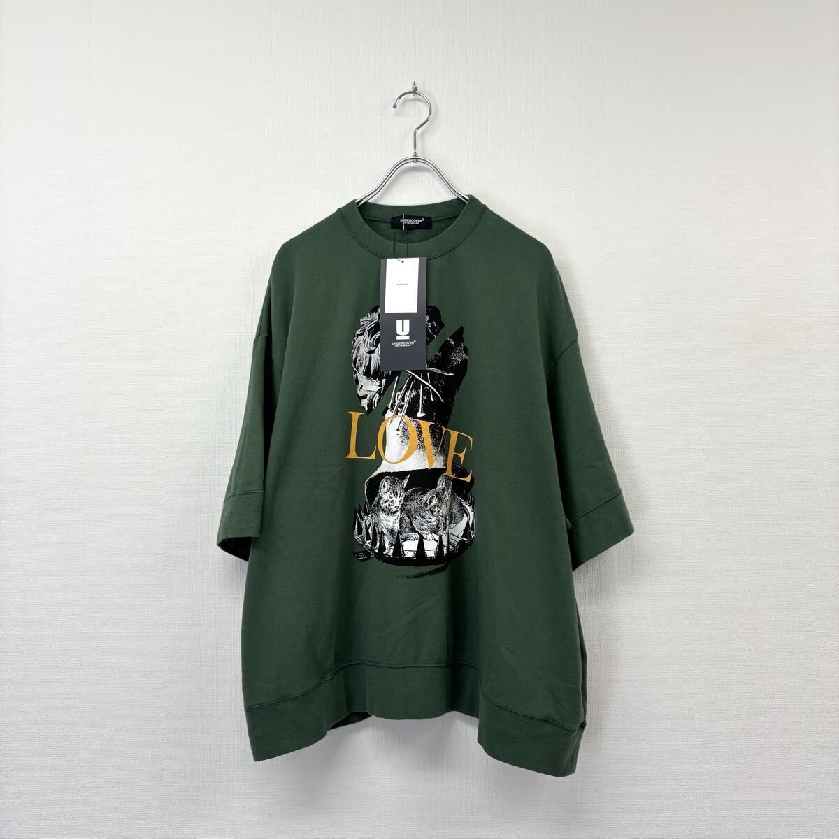 26ss 2026 新品 UNDERCOVER アンダーカバー H/S WIDE SWEAT LOVE ワイド スリーブ スウェット プルオーバー size 2 定価26,400円 805-0100