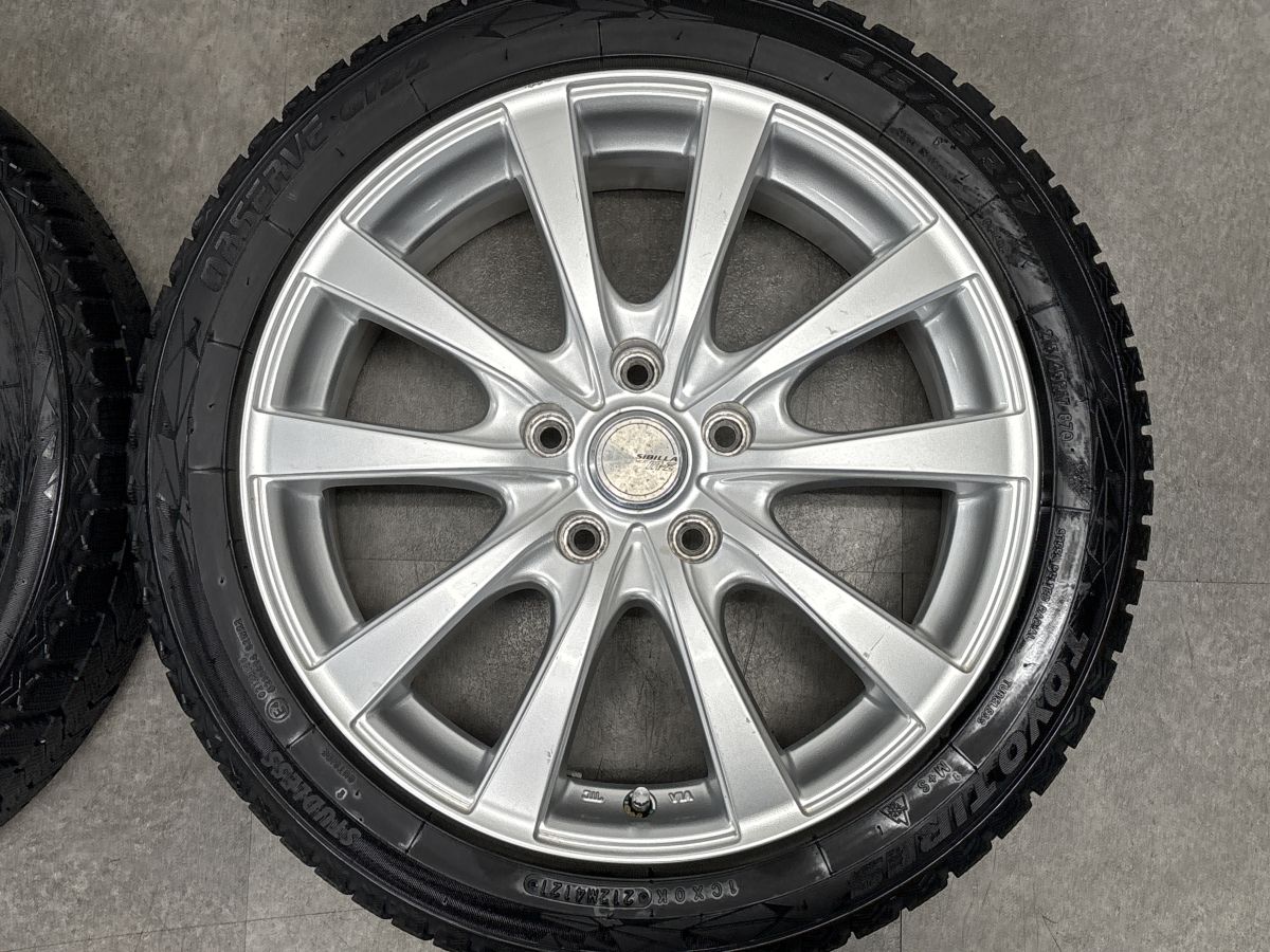 溝有り】シビラ 17in 7J +48 PCD114.3 オブザーブGIZ2 215/45R17 ノア