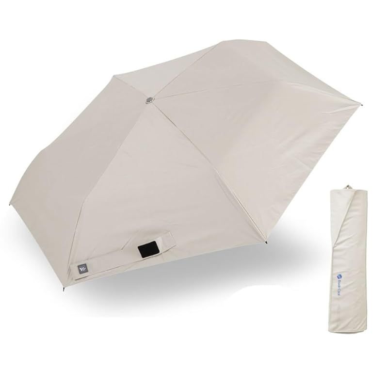 【新品】 小川(Ogawa) 日傘 レディース 晴雨兼用折りたたみ傘 軽量スリム UVカット率&遮光率100% 放熱冷却 遮熱指数60％以上 通常より6度涼しい 遮熱加工 手開き 58cm ゼロアンド Radi-Cool ベージュ はっ水 カラビナ 6本骨 完
