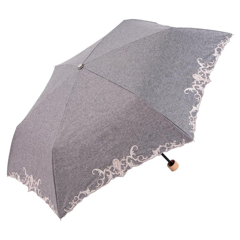 【新品】 [シノワズリーモダン]日傘 母の日 レディース 晴雨兼用 軽量 コンパクト ジュエリー刺繍 遮光率100％ UVカット100% 遮熱 宝石 贈り物 (ブラウンムーン)