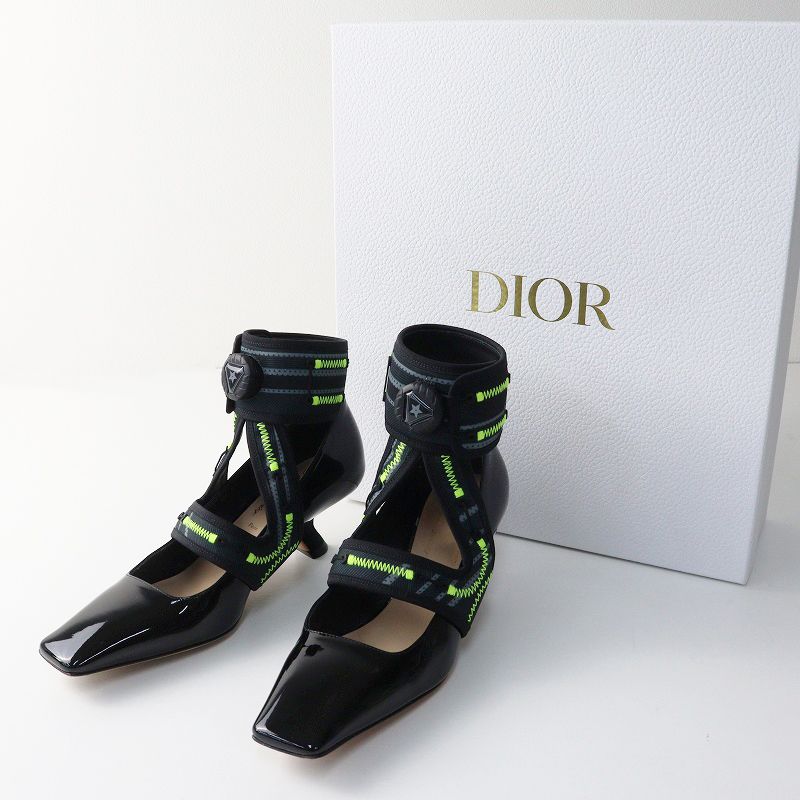 クリスチャンディオール ロジェヴィヴィエ Christian Dior Roger Vivier コラボパンプス 36.5/23.5cm エナメルブラック┃【2400014999266】
