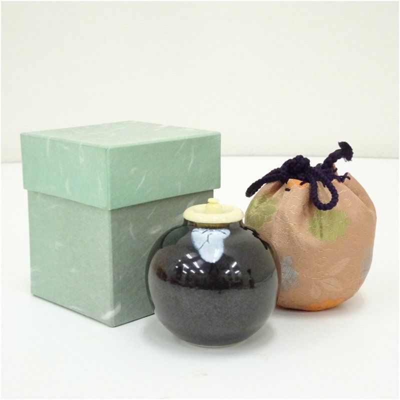 文琳茶入（仕覆付）（紙箱） 茶入れ 茶道 茶道具 おしゃれ 道具 濃茶