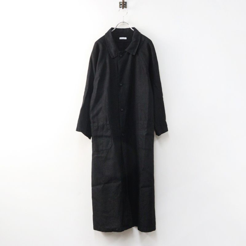 fog linen work フェイコート リネンロングコート 黒 フォグリネンワーク fog linen work リネンロングコート＼ブラック
