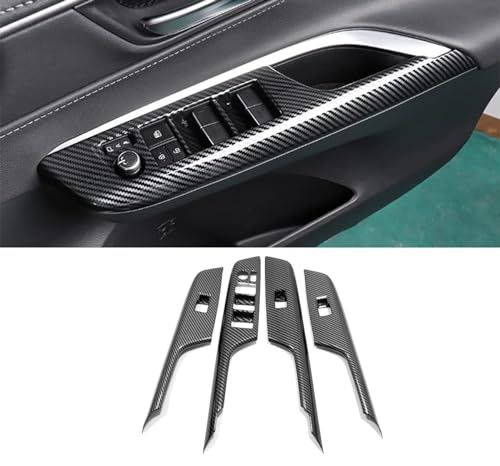ZUNEIGUNGトヨタ 新型 ハリアー 80系 に対応ドア ウィンドウ ボタン スイッチ パネル カバー インテリアパネル ドレスアップ アクセサリー 傷防止新型Toyota Harrier に適合 設計内装 パーツ アクセサリー(沖縄・離島の方発送不可）)