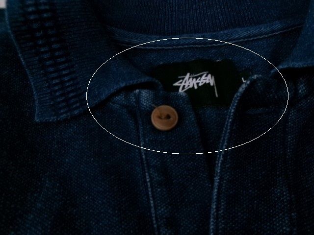 中古】STUSSY ｽﾃｭｰｼ- 半袖ﾎﾟﾛｼｬﾂ ｲﾝﾃﾞｨｺﾞ染め ﾌﾞﾙｰ L 991919595 - メルカリ