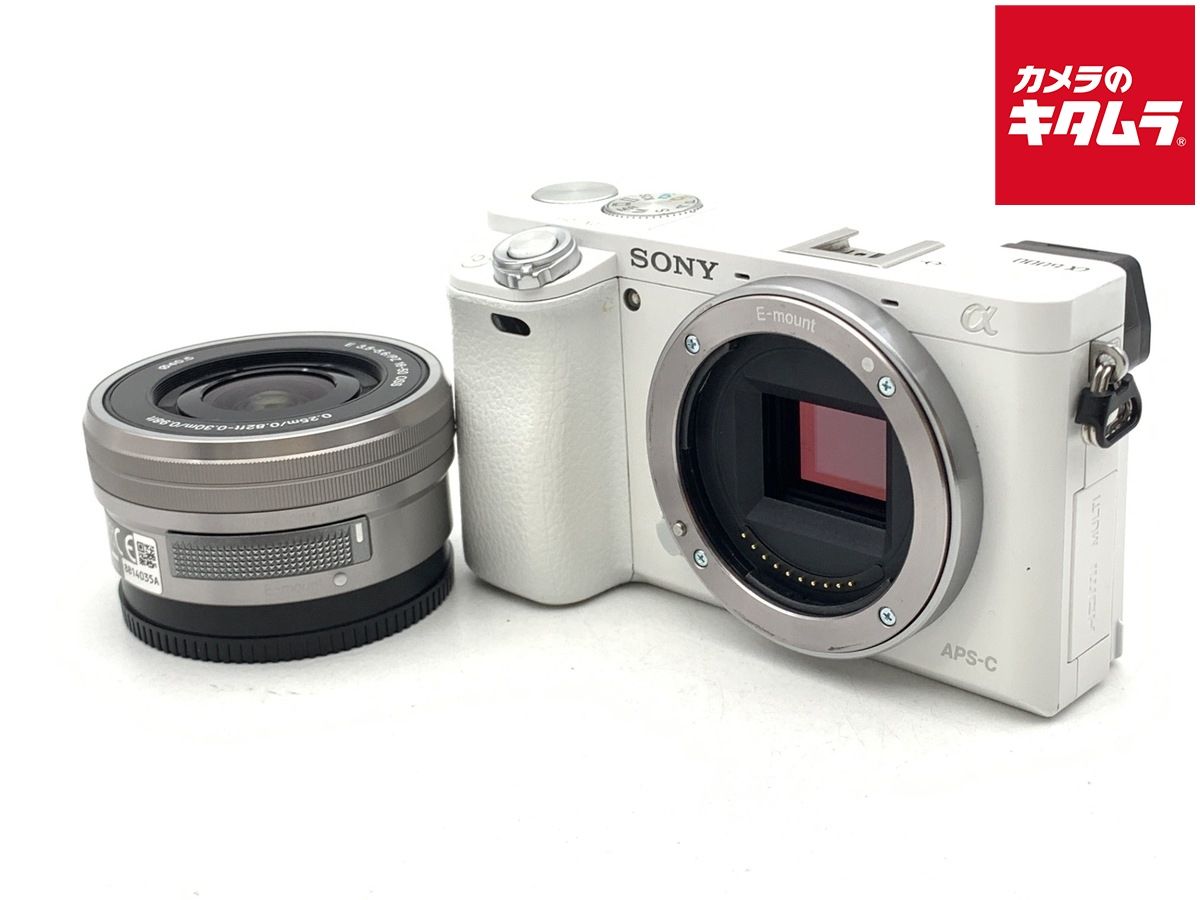【中古】 【並品】 ソニー α6000 パワーズームレンズキット ホワイト [ILCE-6000L W]