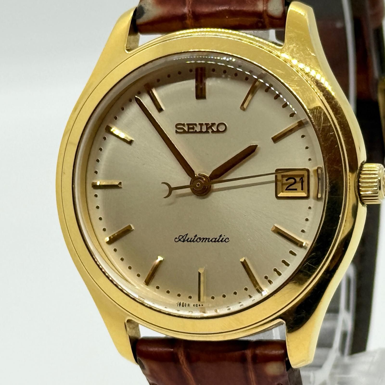 SEIKO セイコー 4S35-8000 290378 シルバー AT メンズ 腕時計 稼働品