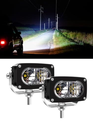 CHELHEAD LED作業灯 小型 3インチ 50W バイク用 補助灯 LEDフォグランプ 広角・狭角一体型 高輝度 12V/24V兼用 6000K IP68防水防塵 取り付け簡単 オートバイ 作業車 除雪機 集魚灯 前照灯 (ホワイト)a ca2235e2