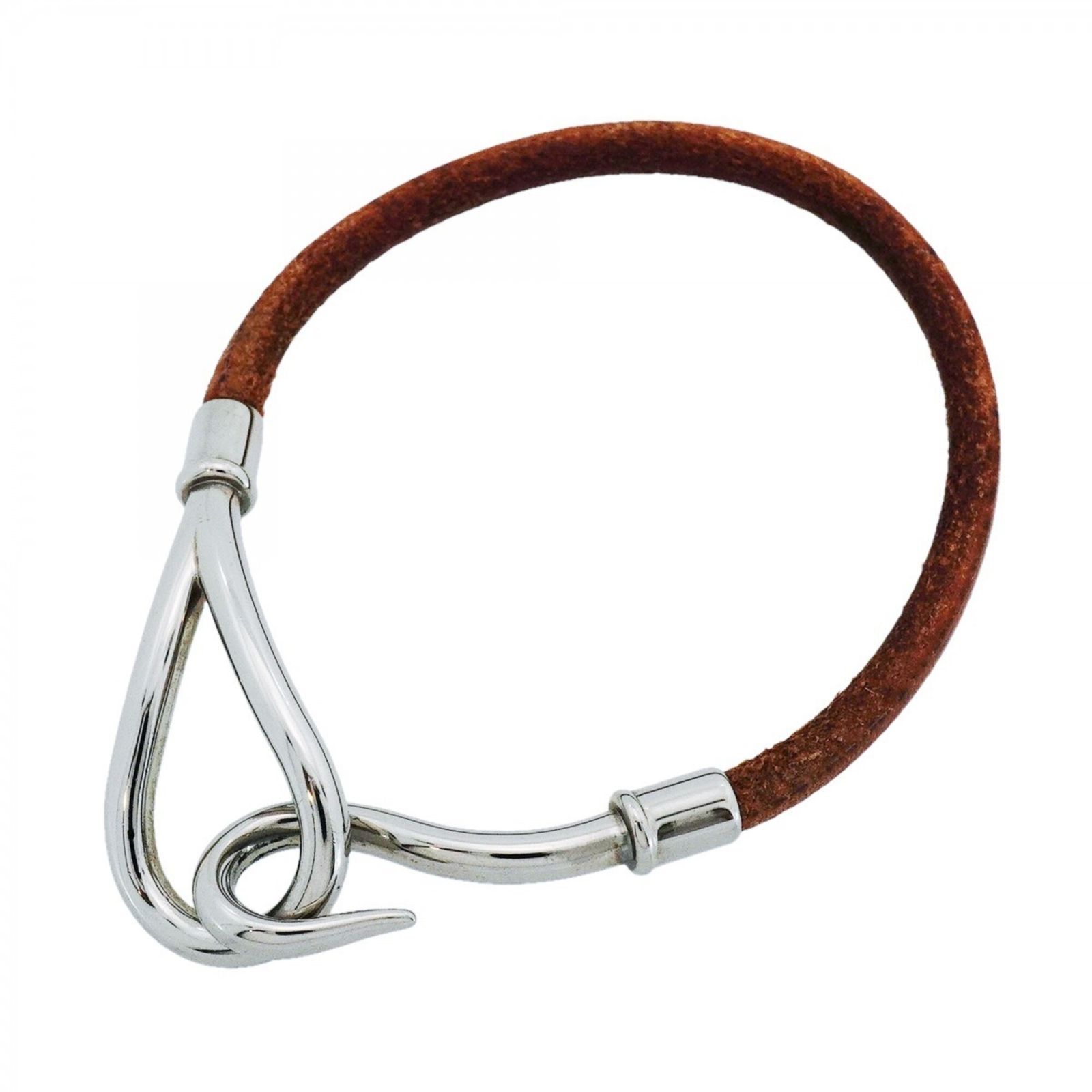 エルメス(Hermes) エルメス ブレスレット ジャンボフック メタル レザー シルバー ブラウンレディース 11,377円