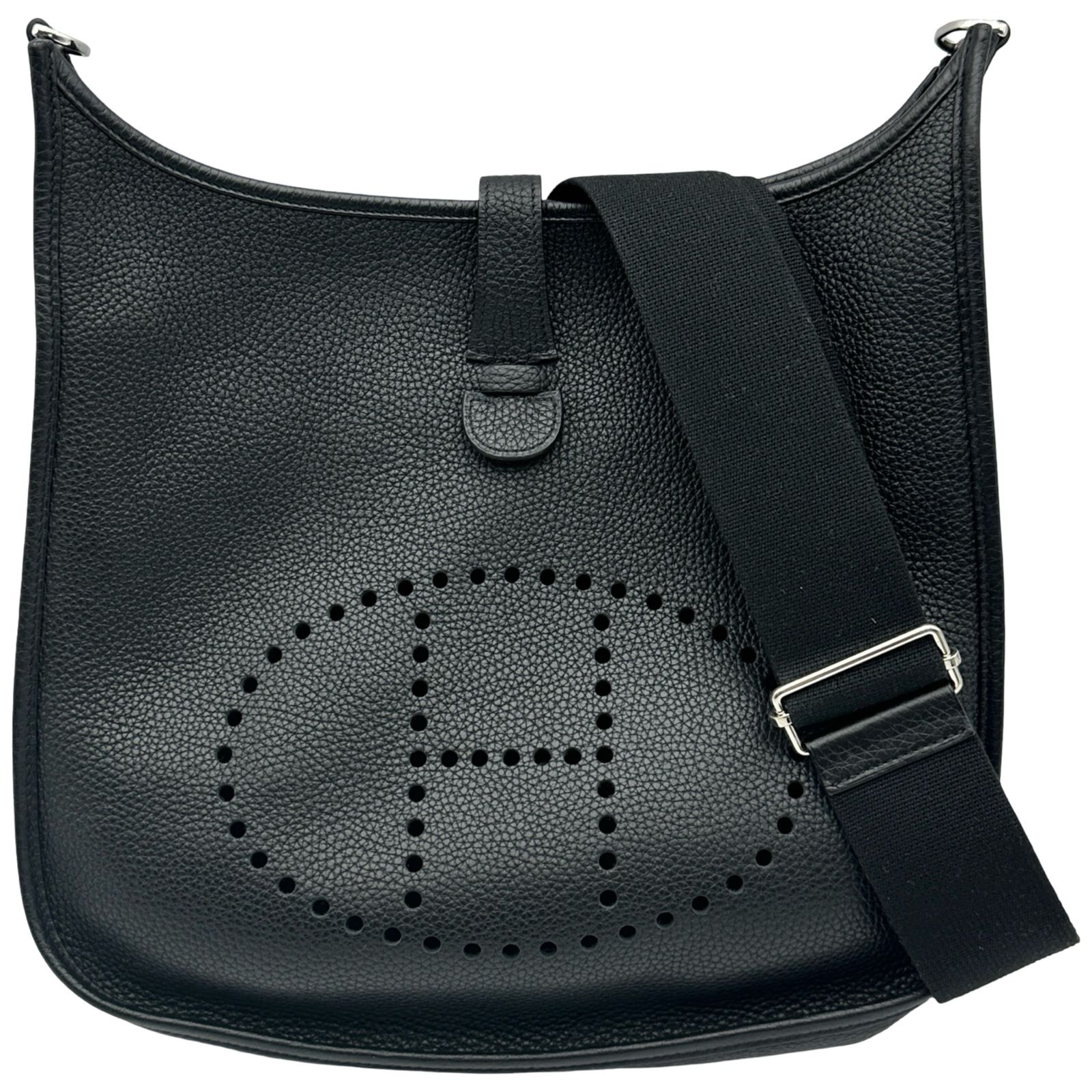 エルメス HERMES エヴリン3GM C刻印 ブラック/シルバー金具 トリヨン レディース ショルダーバッグ