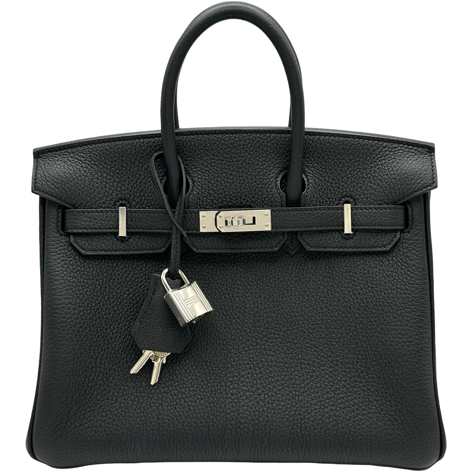 エルメス HERMES バーキン25 K刻印 ブラック/シルバー金具 トゴ レディース ハンドバッグ