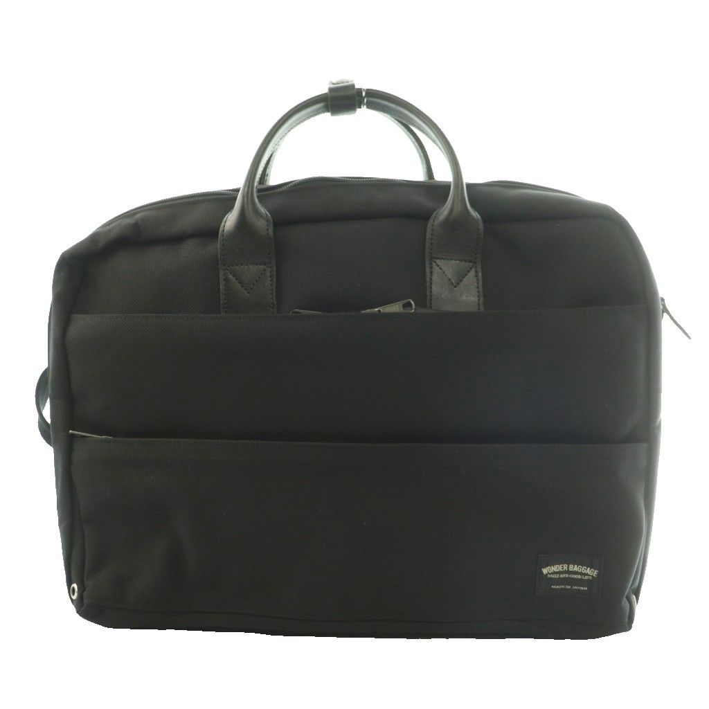 ワンダーバゲージ WONDER BAGGAGE 3WAYブリーフケース ビジネスバッグ ショルダー リュックサック ハンド 黒 ブラック /SS ■OS