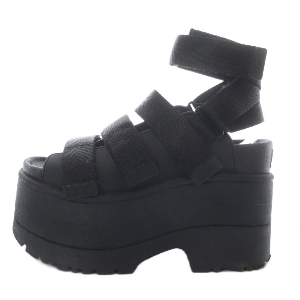 アグ オーストラリア UGG australia GOLDENRISE サンダル プラットフォーム 3WAY 厚底 ストラップ US6 ブラック 1167431 /YO13