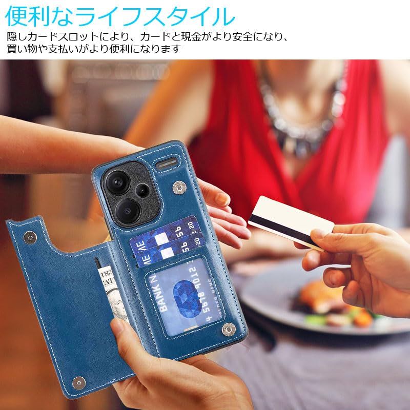 Redmi Note 13 Pro+ 5G 手帳型ケース Suumii 紺 - メルカリ
