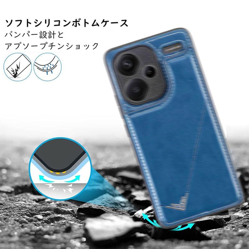 Redmi Note 13 Pro+ 5G 手帳型ケース Suumii 紺 - メルカリ