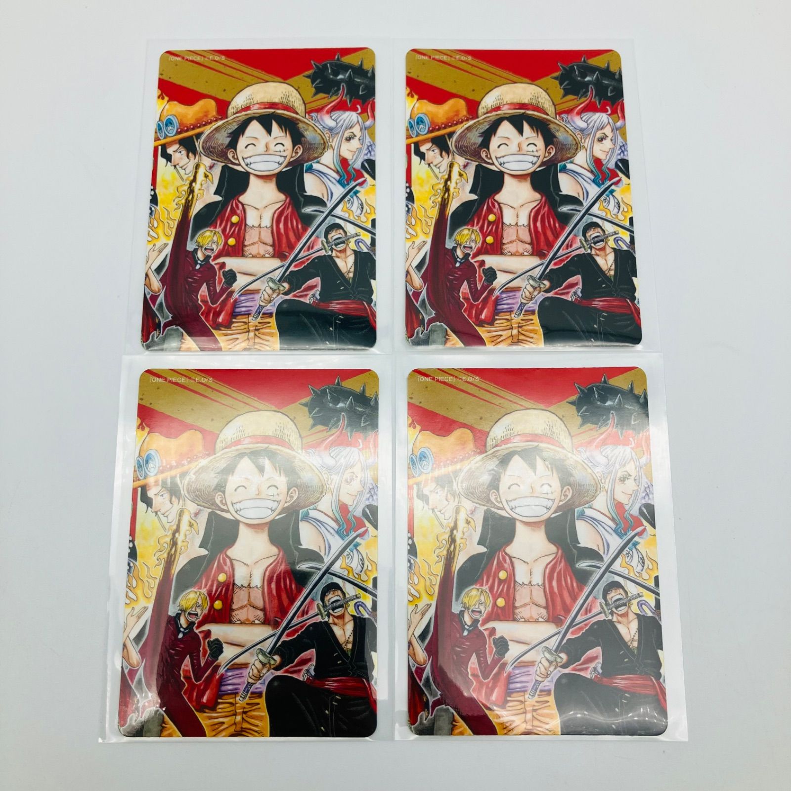 ONE PIECE ワンピース ルフィ ナツコミ 2022 ダブルステッカー 4枚
