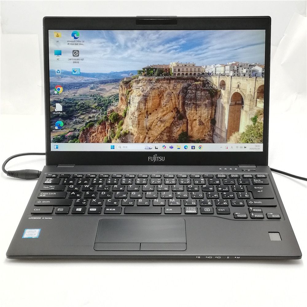 激安 初心者向 Wi-Fi有 中古ノートパソコン 富士通 U939/A Core i5 8365U 8GB 256GB 高速SSD 無線LAN Bluetooth Windows11 Office 即使用可