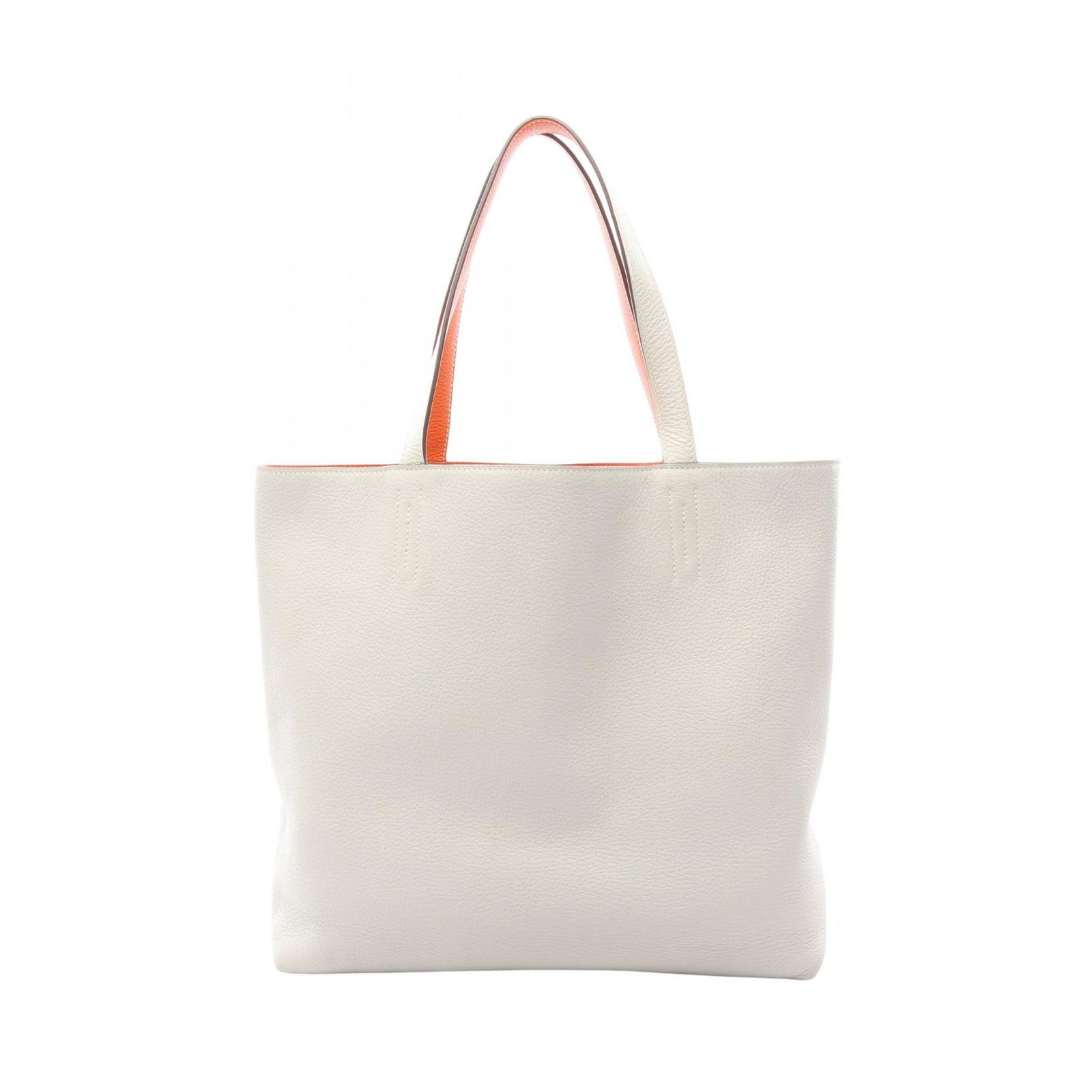 HERMES エルメス ドゥブルセンス45 パールグレー トートバッグ
