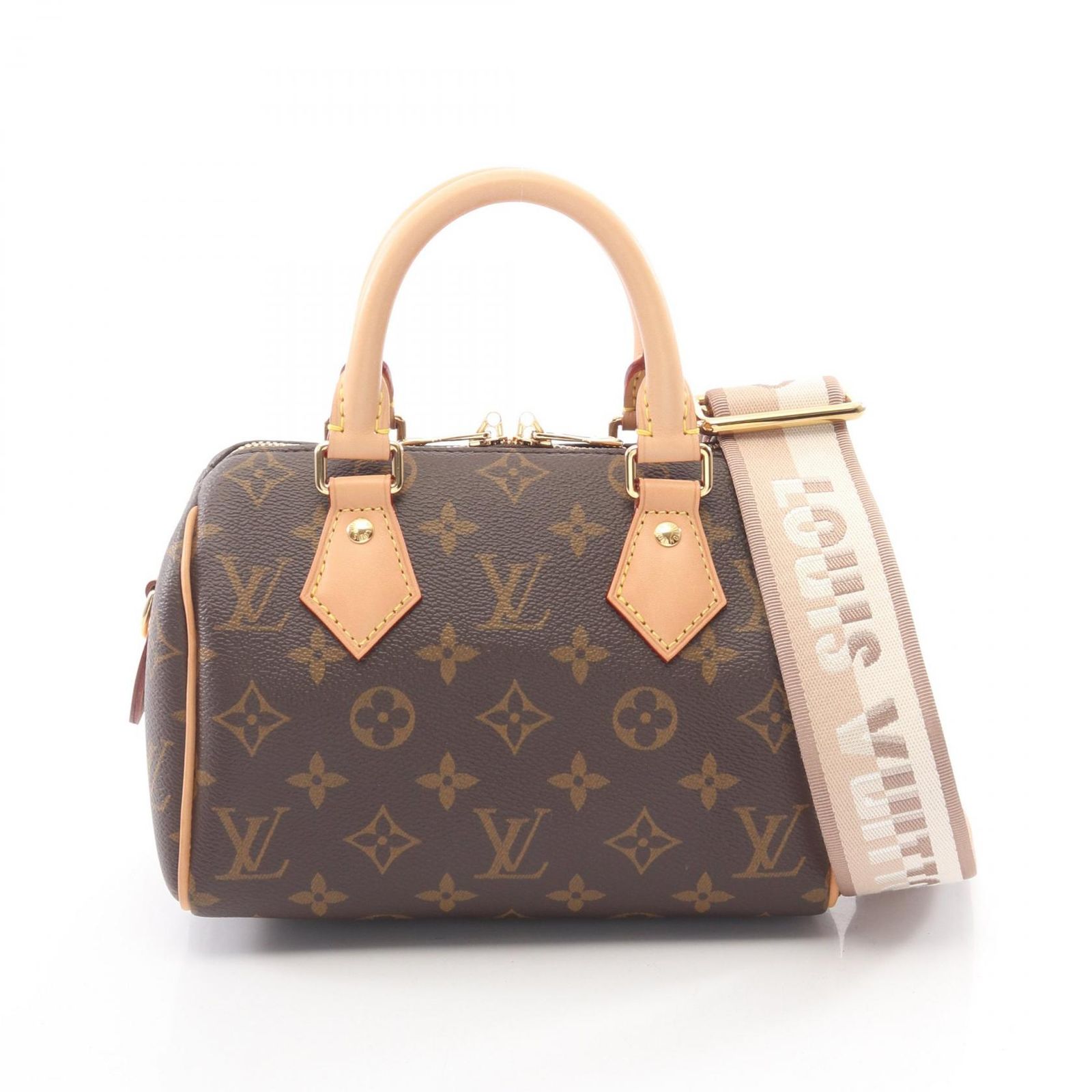 LOUIS VUITTON ルイ・ヴィトン スピーディ バンドリエール 20 モノグラム ベージュ ハンドバッグ