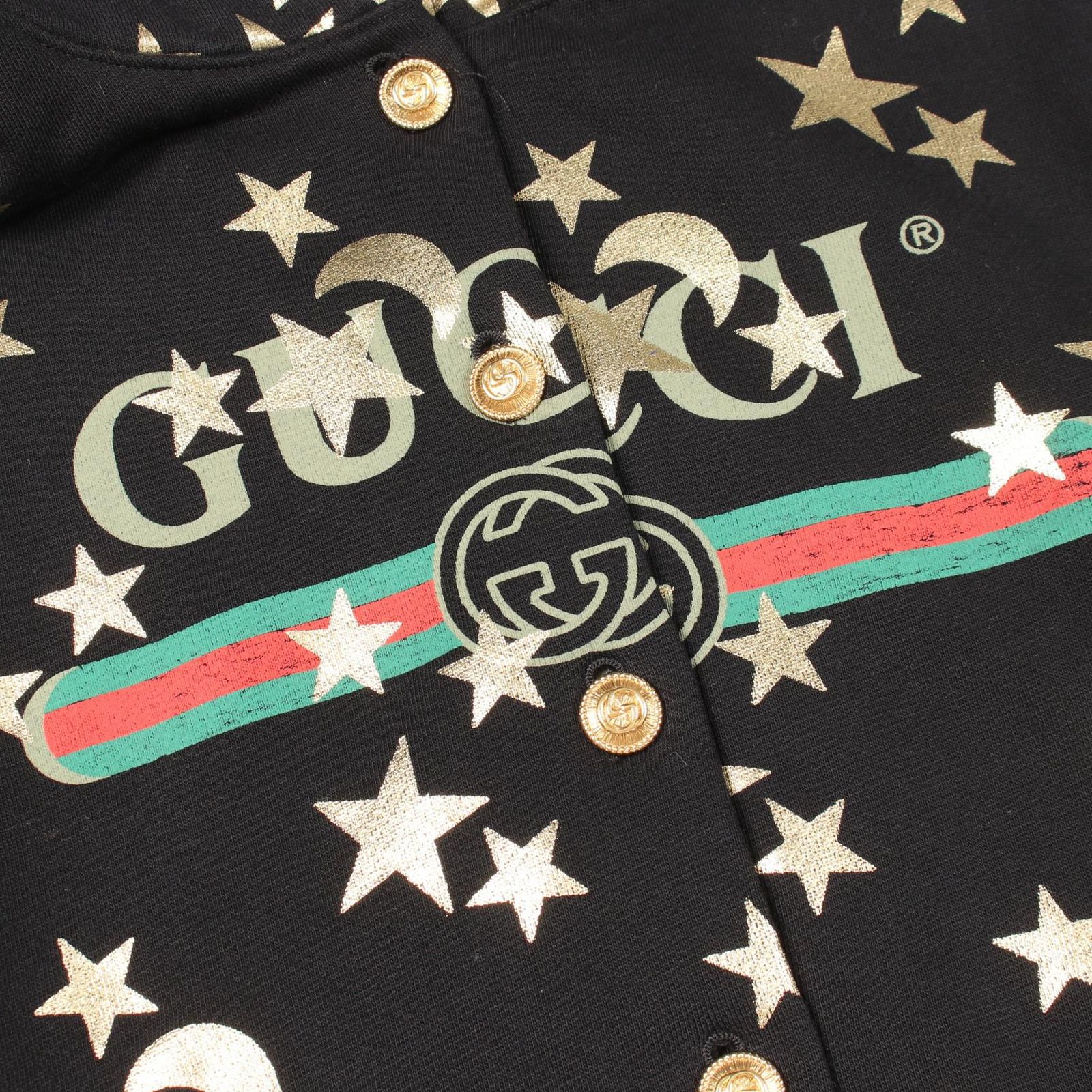 GUCCI グッチ スター アンド ムーン ロゴ シェリーライン パーカー 