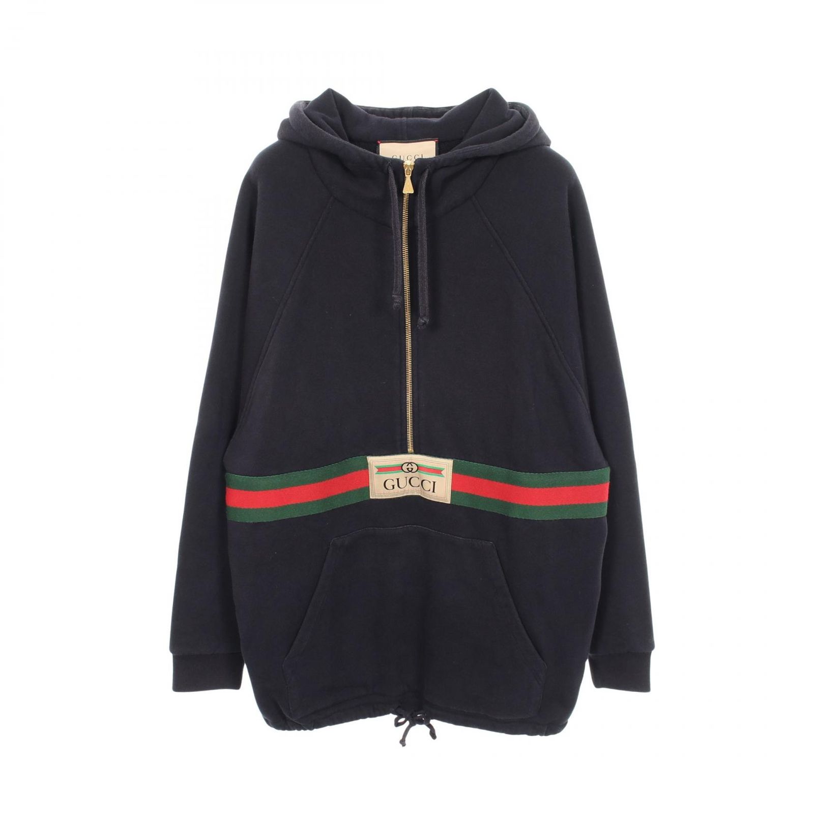 GUCCI グッチ ウェブ シェリーライン ハーフジップ パーカー