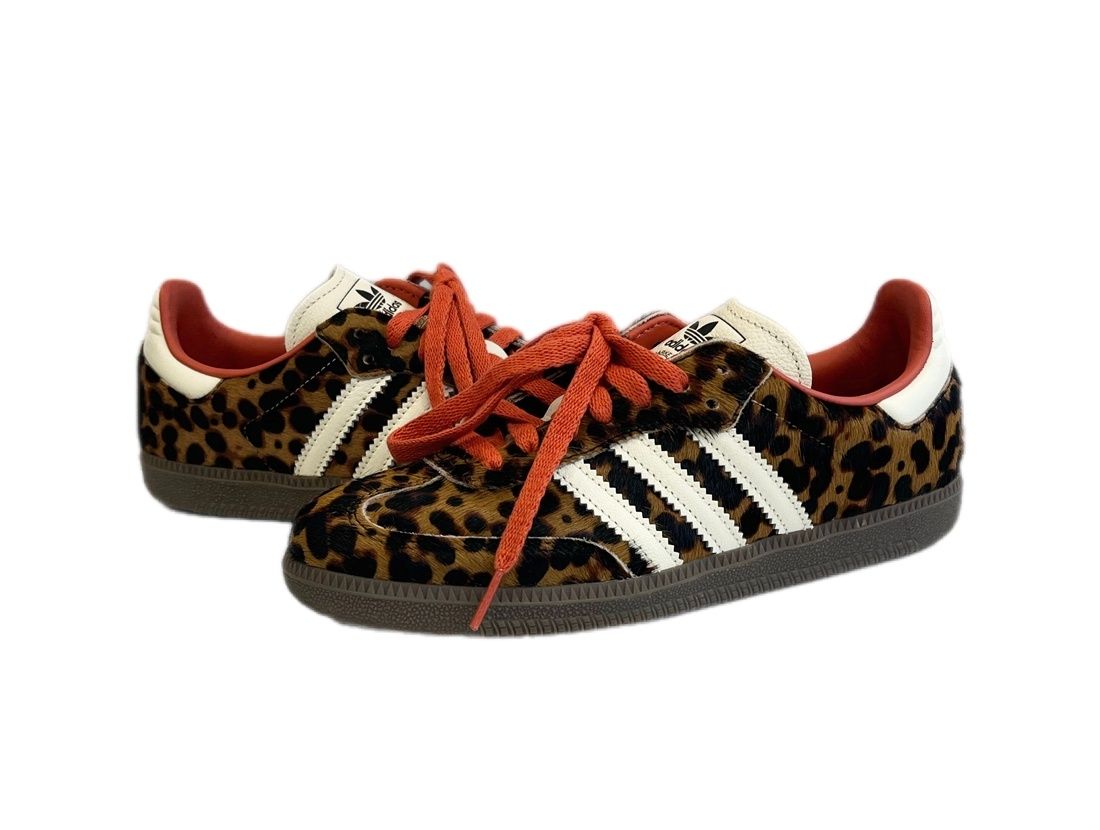アディダス adidas Originals オリジナルス サンバOG Samba OG Preloved Red Leopard レオパード チーターパターン柄 JI2734 レディース靴 スニーカー ブラウン 23.5cm 101sh-2675