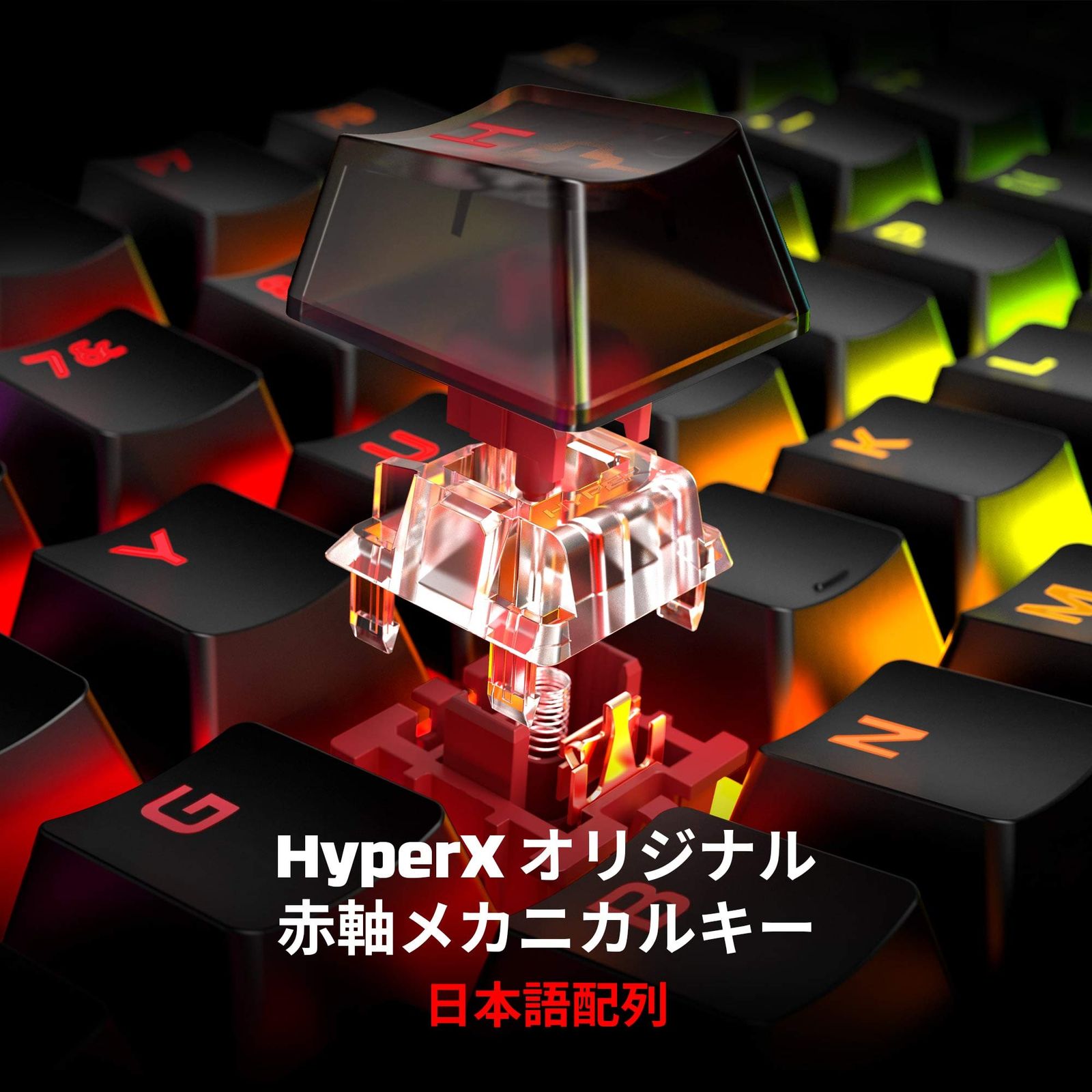 【日本語配列】HyperX Alloy Origins Core RGB メカニカルゲーミングキーボード テンキーレス HyperXスイッチ ゲーマー向け メーカー2年保証 HX-KB7RDX-JP ( 4P5 [b)テンキーレス] [01)日/赤軸/ABS]
