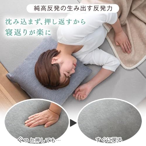 タンスのゲン マットレス シングル【全部洗える】厚み10cm「純」高反発(R) 密度25D 硬さ190N 三つ折り 敷布団 パイル 13810084(100394)e df95096f